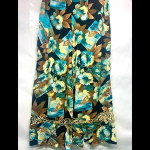 Faith Connexions Flower Printed Wide crop legged pants size s